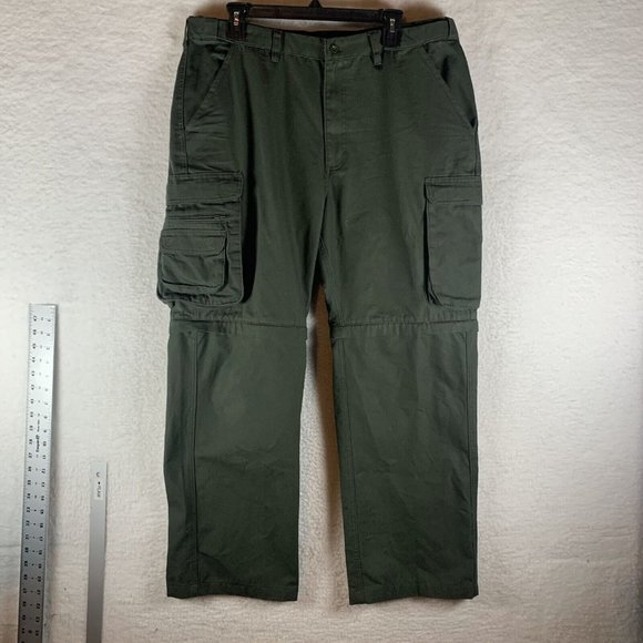 Boy Scouts of America Cargo Pants Men's 36 Olive Green‎ High-Rise Straight 8527 - Picture 1 of 9